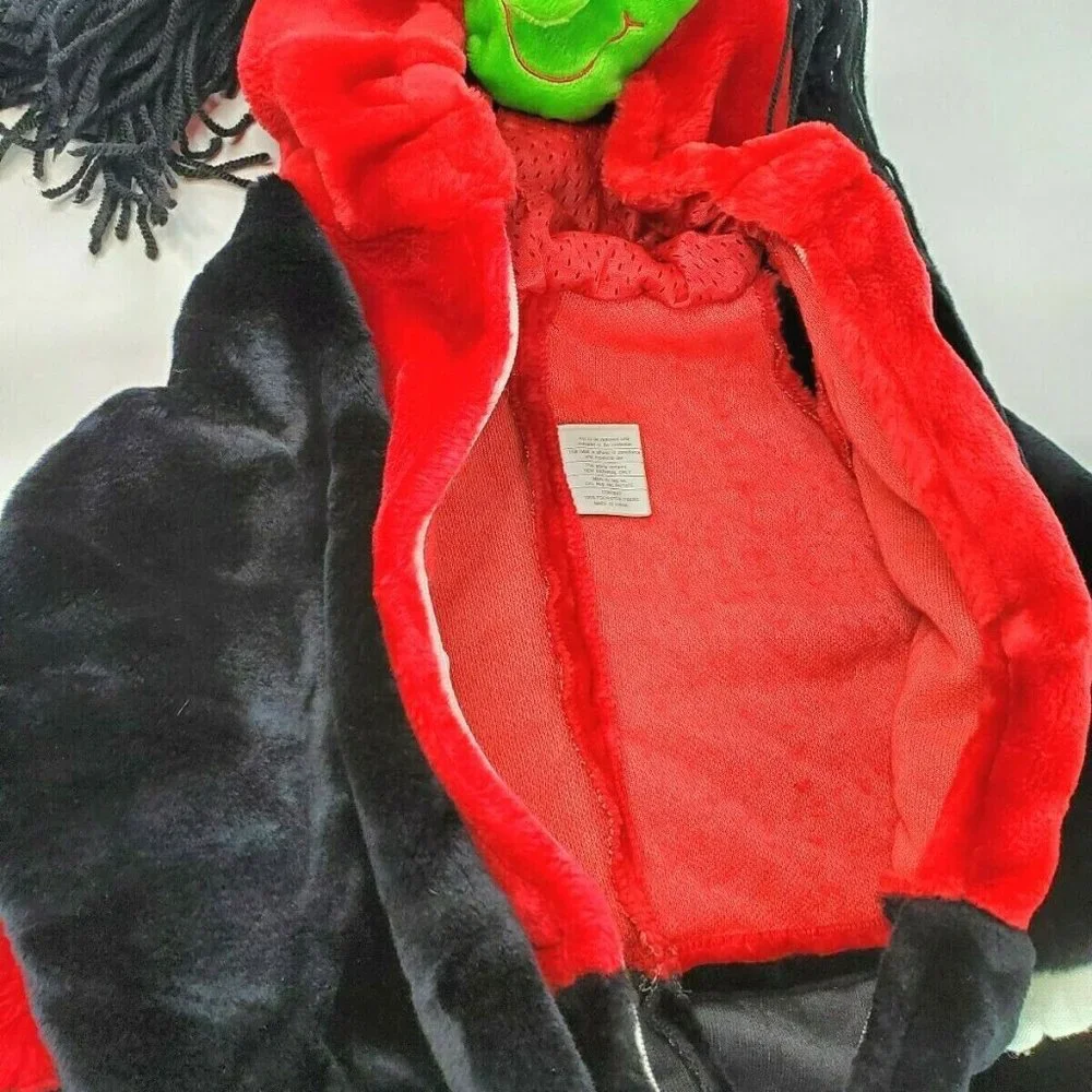 Toddler 3D Witch One Piece Plush Halloween Costume Size M (3-4) WARM & Cozy EUC